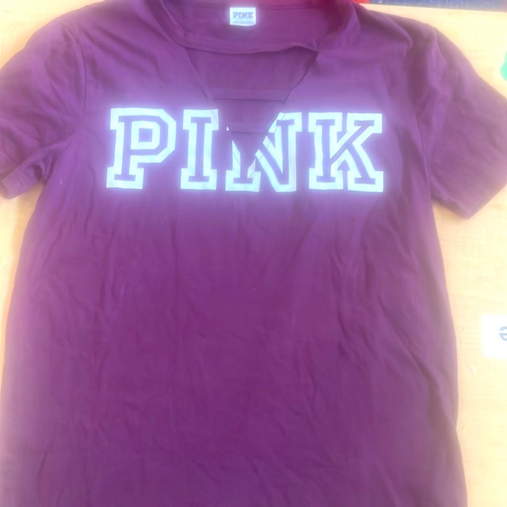 Small pink shirt from Victoria Secret.